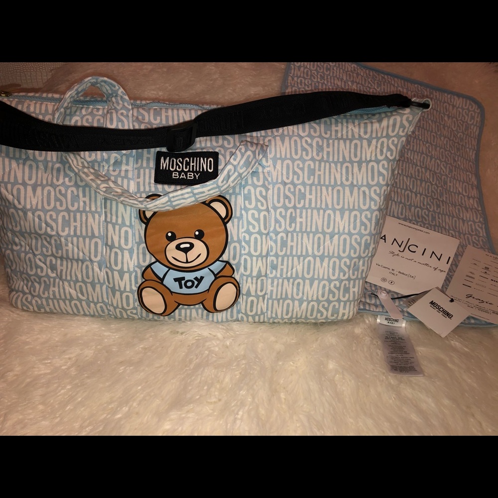 Moschino couture diaper bag